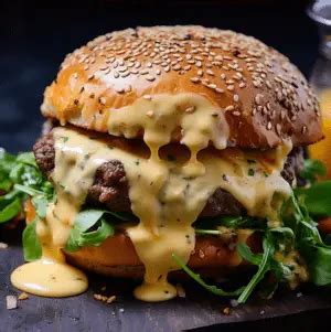 Beef Burger with Mustard Sauce - 99 Burger Recipes 2024