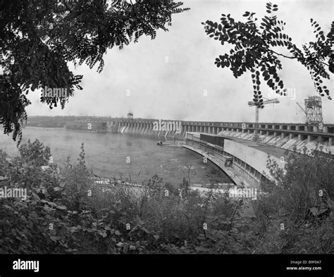 Dnieper Hydroelectric Station dam Stock Photo - Alamy