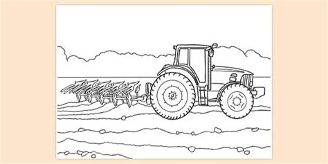 Tractor Colouring Page | Colouring Sheets (teacher made)