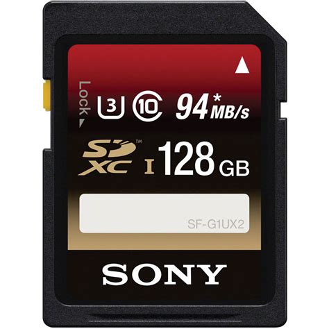 Sony 128GB High-Speed UHS-I SDXC U3 Memory Card SFG1UX2/TQ B&H