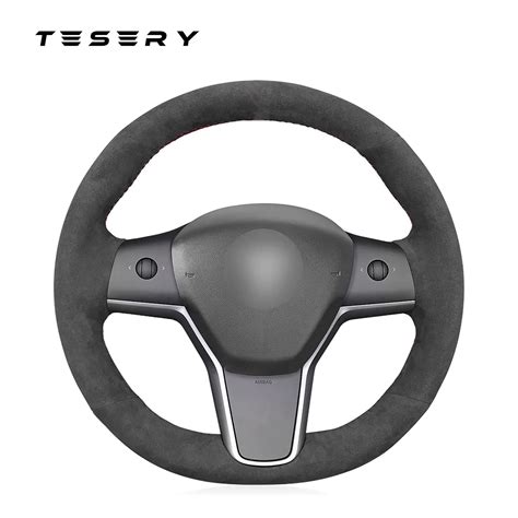 Tesla Model 3 / Y için Alcantara Direksiyon Kapağı | Tesery Official Store