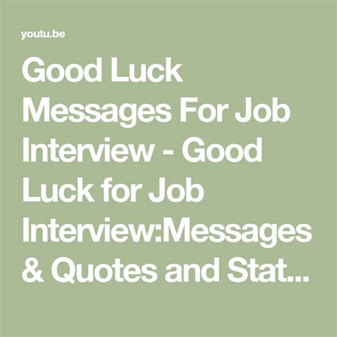 the words good luck messages for job interview, good luck for job interviews and quotes and stat