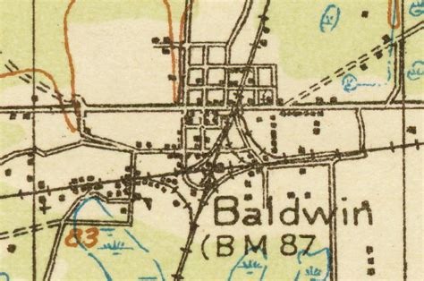 Map of Baldwin, 1918, Florida