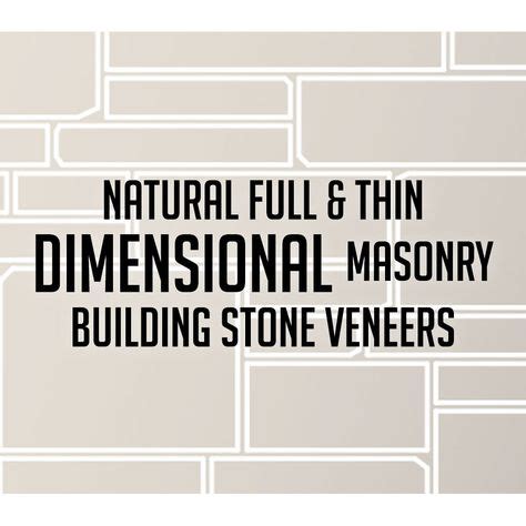 Dimensional stone is natural masonry stones fabricated to specific sizes or shapes. A finished ...