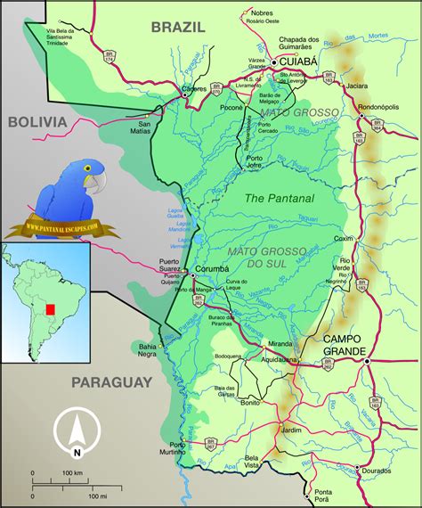 Pantanal Escapes - Pantanal Map