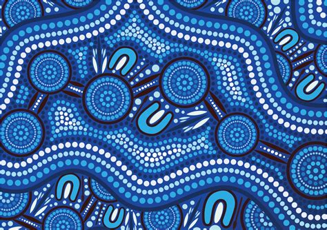 Deep Blues Aboriginal Dot Painting – Canvas Wall Art – The Canvas Shop ...