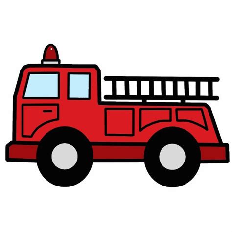a red fire truck is shown on a white background