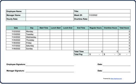 Daily Timesheet Excel Template