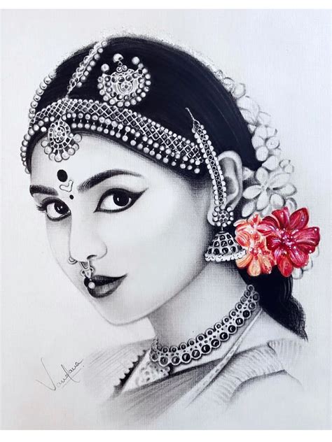 Indian Bride | Pencil Sketch | Vandana Verma | Exotic India Art