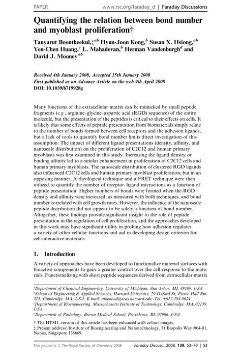 (PDF) Quantifying the relation between bond number and myoblast proliferation