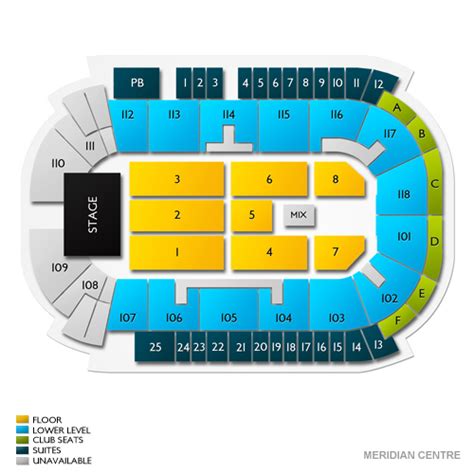 Meridian Centre Seating Chart | Vivid Seats