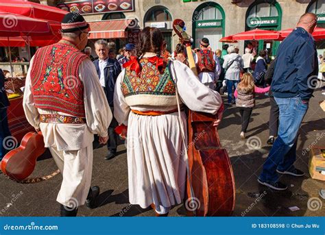 Croatian People with Traditional Clothes in Zagreb Editorial Stock ...