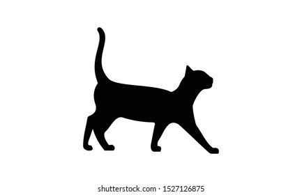 Black Cat Silhouette Cat Walking Vector Stock Vector (Royalty Free) 1527126875 | Shutterstock