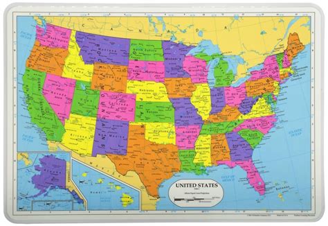 Buy Painless Learning Laminated Educational Placemats for Kids: US Presidents, USA Map, World ...