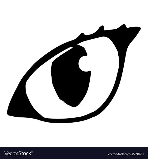 Cats eyes silhouette Royalty Free Vector Image