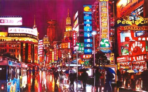 painting, City, Shanghai HD Wallpapers / Desktop and Mobile Images & Photos