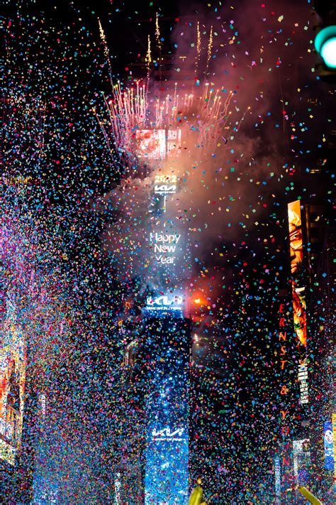 New Year's Eve Times Square ball drop celebration photos