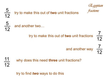 MEDIAN Don Steward mathematics teaching: Egyptian fractions