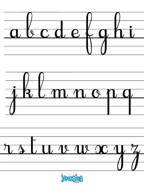 Les lettres cursives minuscules | Lettres cursives, Écrire en cursive, Cursive