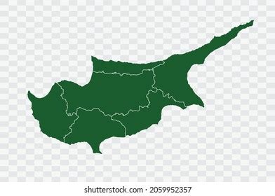 Cyprus Map Green Color On Png Stock Vector (Royalty Free) 2059952357 | Shutterstock