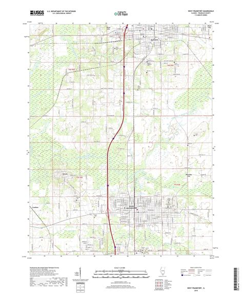 MyTopo West Frankfort, Illinois USGS Quad Topo Map