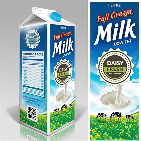 1 Litre UHT Milk Carton Packaging | Product packaging contest