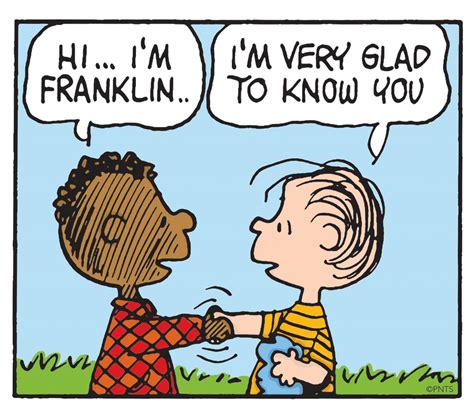 Franklin Armstrong's first appearance on the iconic comic strip "Peanuts." Franklin would be 50 ...