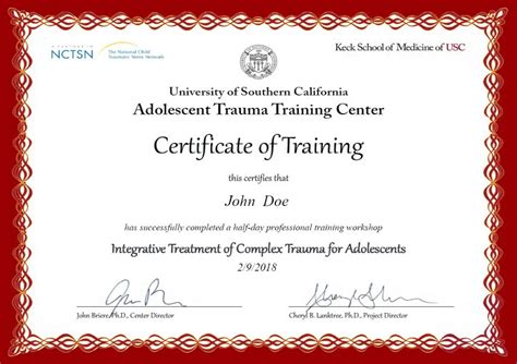 Continuing Education Certificate Template