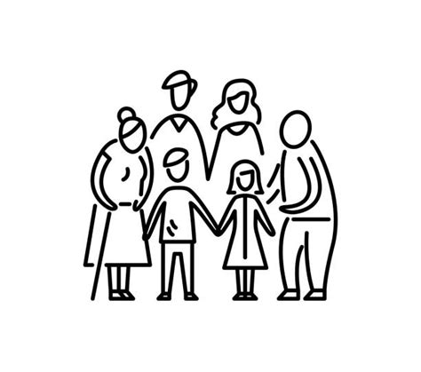 Drawing Of Extended Family Illustrations, Royalty-Free Vector Graphics ...