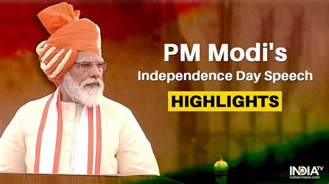 PM Narendra Modi speech Independence Day Red Fort Modi address – India TV