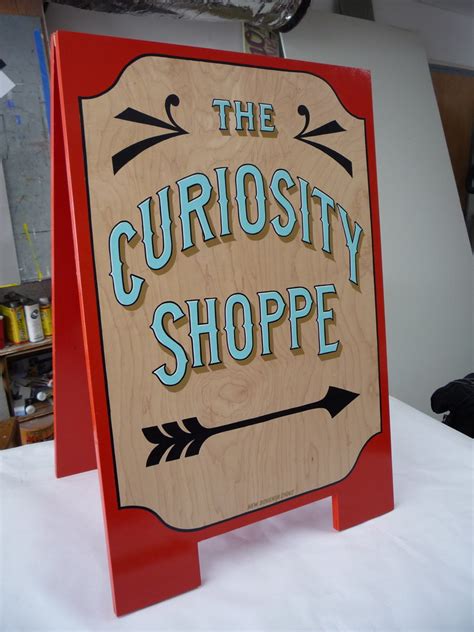 The Curiosity Shoppe sandwich board again | NBS design | Damon Styer | Flickr