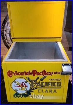 Metal Ice Chest | Vintage Pacifico Clara Cerveza Beer Cooler Metal Ice ...