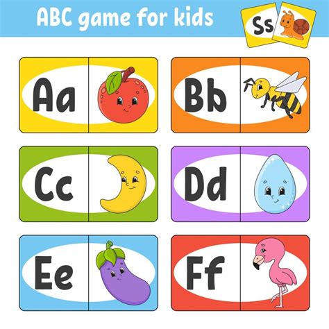 Set ABC flash cards. Alphabet for kids. Learning letters. Education ...