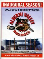 Alberni Valley Bulldogs 2002-03 roster and scoring statistics at hockeydb.com