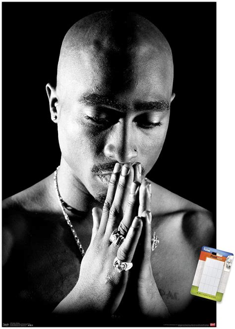 Trends International Tupac-Praying Mount Wall Poster, 22.375" x 34", Poster & Mount Bundle ...