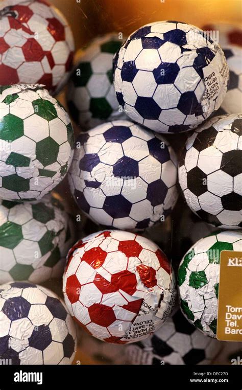 Chocolate soccer balls Stock Photo - Alamy