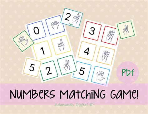 Numbers Matching Game Preschool Matching Activity Cou - vrogue.co