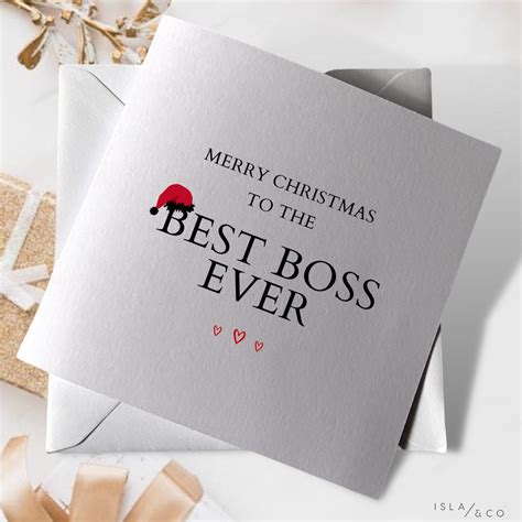 Merry Christmas to the Best Boss Ever Christmas Cards for Boss ...