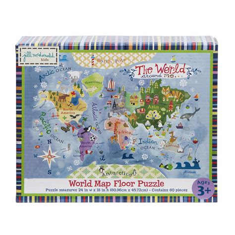 World Map Puzzle - The World Around Me - - Fat Brain Toys