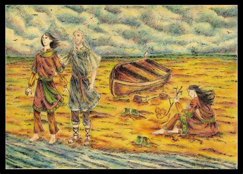 Cirdan with Elros and Elrond on the shore. "Eärendil became fast in friendship with Círdan the ...