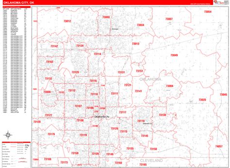 Oklahoma Zip Code Map Printable