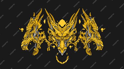 Premium Vector | Steampunk dragon wallpaper