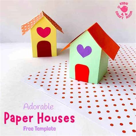 3D Paper House Craft - Kids Craft Room