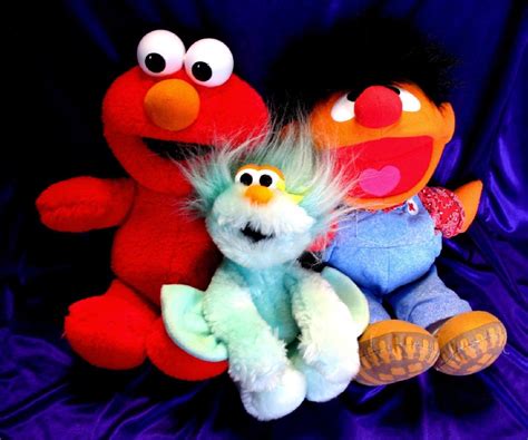 SESAME STREET Muppets Talking Elmo Rosita & Singing Ernie Stuffed Plush ...