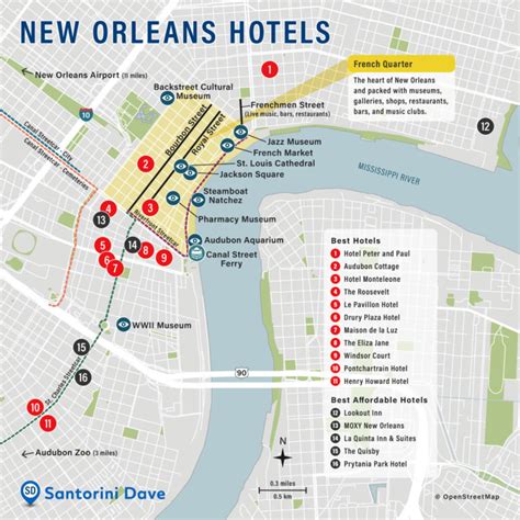 NEW ORLEANS HOTEL MAP - Best Areas, Neighborhoods, & Places to Stay