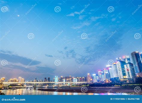 Night View of Chongqing, China Editorial Photo - Image of landmarks ...