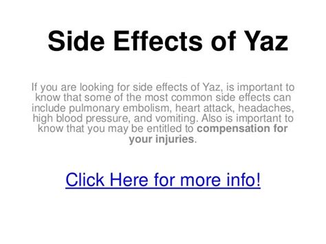 Side Effects of Yaz