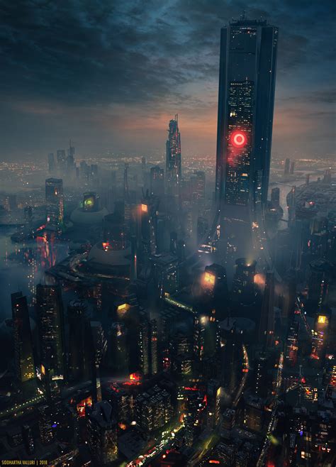 Wallpaper : concept art, cyberpunk, city, night, dark, science fiction ...