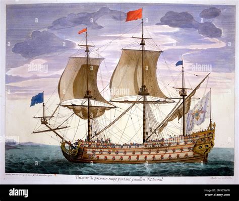 French sailing ship, 17th century Stock Photo - Alamy