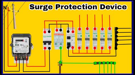 SPD Surge Protections Device Wiring Connection Diagram With Home Wiring ...